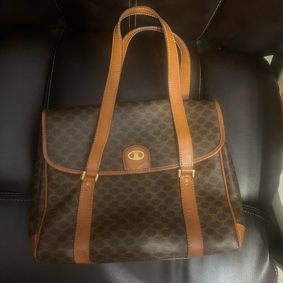 Celine Handbags - Celine Macadam Shoulder Bag